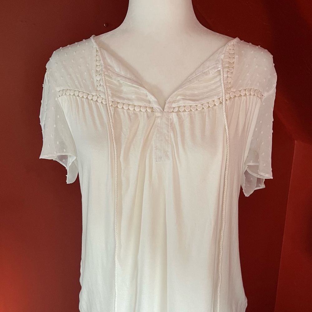 Women’s white Med Boho blouse
